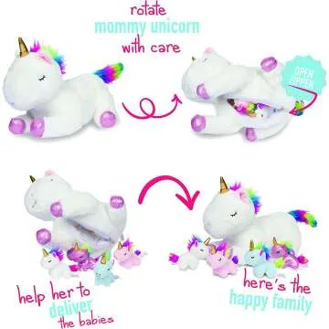 Giant Unicorn Stuffed Animal Family for Girls