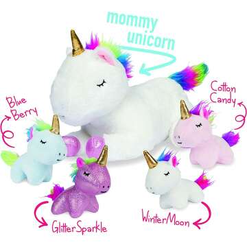 Giant Unicorn Stuffed Animal Family for Girls