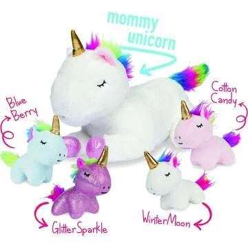 Giant Unicorn Stuffed Animal Family for Girls