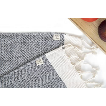 Smyrna Turkish Cotton Herringbone Kitchen Towels Pack