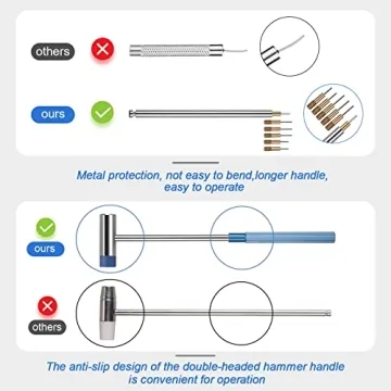 JOREST Watch Link Removal Tool Kit, Watch Band Tool for Watch Repair, Bracelet Adjustment, Replacement and Resizing, Watch Strap Link Remover, with 10 Spring Bars, 10 Pins, User Manual