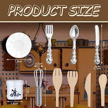 Charming Mini Dollhouse Kitchen Accessories Set 37 Pieces