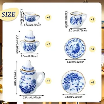 Charming Mini Dollhouse Kitchen Accessories Set 37 Pieces