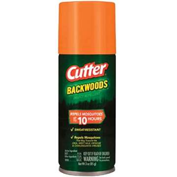 Cutter Backwoods Insect Repellent Travel Size, Repels Mosquitos for Up To 10 Hours, 25% DEET, 3 Ounce (Aerosol Spray)
