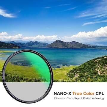 K&F Concept 67mm True Color Polarizer Lens Filter Circular Polarizing Filter for Camera Lens with 28 Multi-Coated (Nano-X Series)