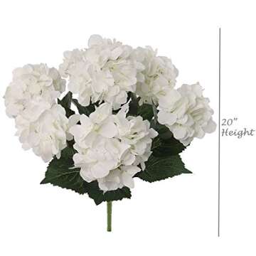 Larksilk Hydrangea Silk Flower Bush - Real Touch Elegance