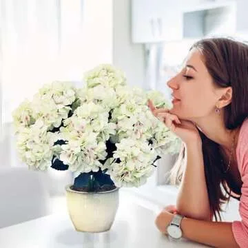 Larksilk Hydrangea Silk Flower Bush - Real Touch Elegance