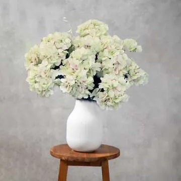 Larksilk Hydrangea Silk Flower Bush - Real Touch Elegance