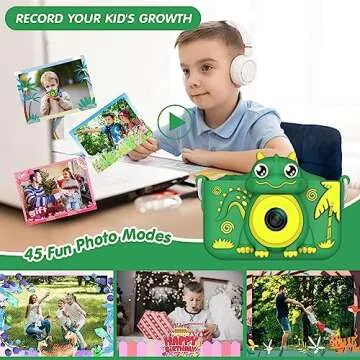 MYLORFUL Kids Camera, Cartoon Dinosaur Selfie Digital Camera Toys for Kids, Christmas Birthday Gifts for Boys Girls Age 3 4 5 6 7 8 9 10 11 12 Years Old, 32GB SD Card Included