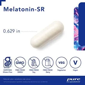 Pure Encapsulations Melatonin-SR - Extended Release Melatonin - Supports Restful Sleep* - Sleep Supplement - Gluten Free & Vegan - 60 Capsules