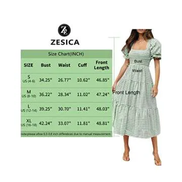 ZESICA Bohemian Summer Midi Dress for Stylish Women