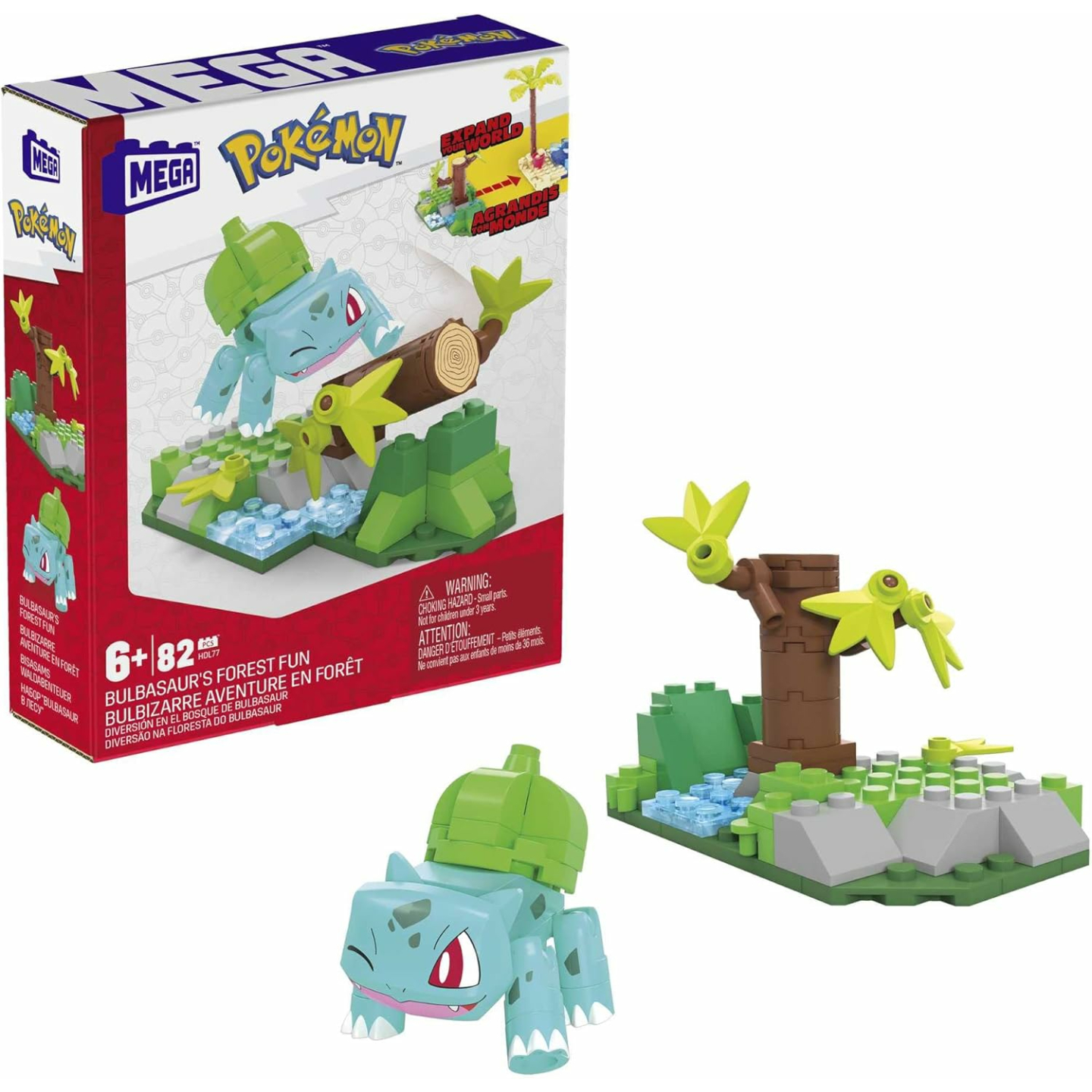 Bulbasaur's Forest Fun Building Toys Set - 82 Pieces
