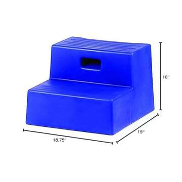 Horsemen's Pride 2-Step Mounting Block - Blue, Durable & Lightweight
