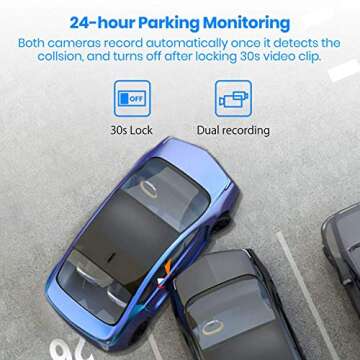 AUTO-VOX V5PRO 1080P 9.35'' OEM Rear View Mirror Camera, Full Laminated Ultrathin Touch Screen Mirror Dash Cam Front and Rear with No Glare, Super Night Vision Car Backup Camera Mirror