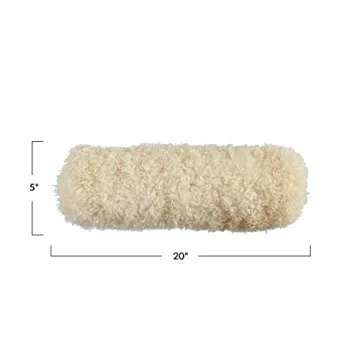 Bloomingville New Zealand Lamb Fur Bolster Pillow Cream