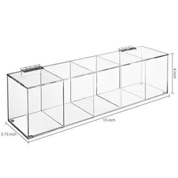 Modern Acrylic Tea Bag Organizer Box for Kitchen Storage