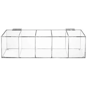 Modern Acrylic Tea Bag Organizer Box for Kitchen Storage