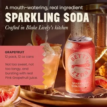 Betty Buzz Sparkling Grapefruit - Premium Natural Soda