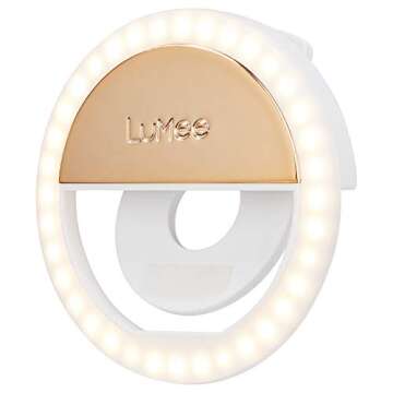 Compact LuMee Studio Clip Light - Portable LED Ring Light