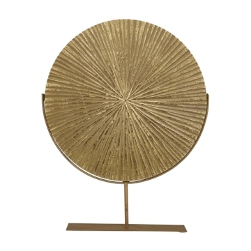 CosmoLiving Wood Starburst Decorative Sculpture - Gold Accent Figurine