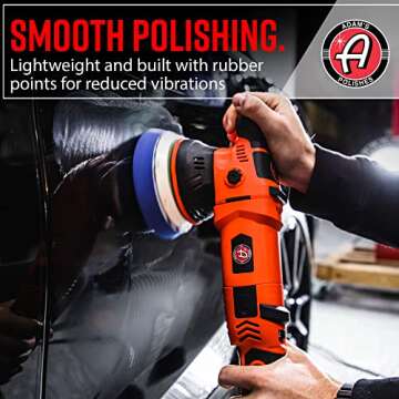 Adam's Polishes SK Pro 15mm Car Polisher - Professional Buffer Polisher For Car Detailing | Use W/Car Polish, Polishing Compound, or Car Scratch Remover | Car Wash Clay Bar Ceramic Coating