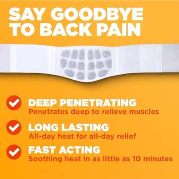 ThermaCare Advanced Back & Hip Therapy Adhesive HeatWraps, Disposable Heat Therapy Patches, Heat Pads for Instant Muscle & Herniated Disc Pain Relief, L/XL, 5 Count