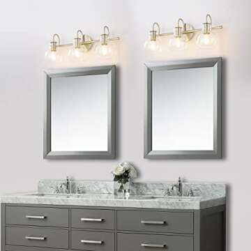 SOLFART Modern Glass Shade Vanity Lights for Bathrooms