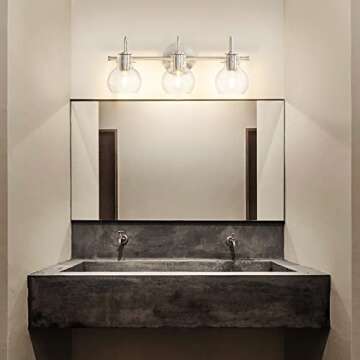 SOLFART Modern Glass Shade Vanity Lights for Bathrooms