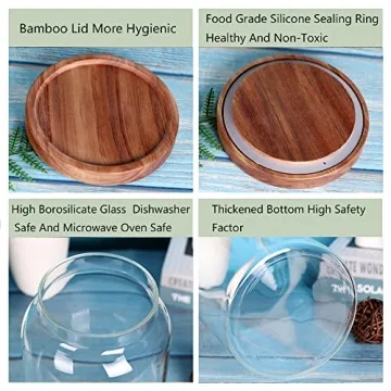 1 Gallon Glass Jar with Airtight Lid and Anti-Skid Bottom