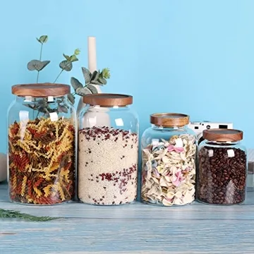 1 Gallon Glass Jar with Airtight Lid and Anti-Skid Bottom