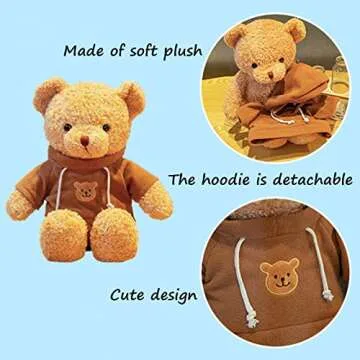 Soft Plush BSVOME 11.8 inch Teddy Bear for All Ages