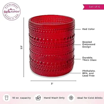 Kate Aspen Vintage Glassware Set for Cocktails & Gifts