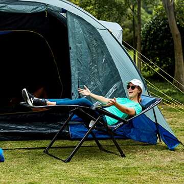 TIMBER RIDGE Zero Gravity polyester Chair Oversized Recliner 350lbs Capacity Patio Lounge Chair Padd...