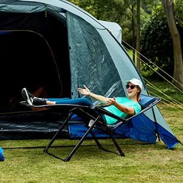 TIMBER RIDGE Zero Gravity polyester Chair Oversized Recliner 350lbs Capacity Patio Lounge Chair Padd...