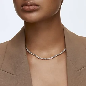 Swarovski Tennis Deluxe Necklace with Clear Crystals