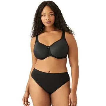 Wacoal Womens Plus-Size Basic Beauty Contour Spacer Bra, Black, 36D
