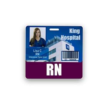 RN Purple Badge Buddy Horizontal w/Height & Weight Conversions