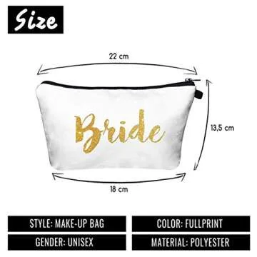 TriBride Bride Tribe team bride Makeup Bag Bridesmaid Proposal Gifts Bride Tribe Bags Pink Bridal Shower Wedding Party Cosmetic Bag Toiletry Bag Accessorie