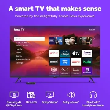 Roku Smart TV 2025 65-Inch QLED with Dolby Vision