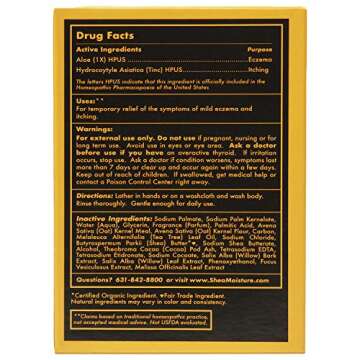 SheaMoisture Bar Soap for Eczema African Soap with Shea Butter, Black, Aloe Vera, 5 Ounce