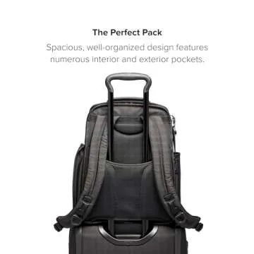 TUMI - Alpha Compact Laptop Bag Brief Pack - Travel Laptop Backpack for Business Tracer - Ballistic Nylon - Black