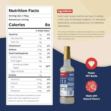 Torani Almond Orgeat Syrup - 25.4 Fl Oz Bottled Flavor