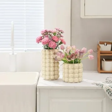 YANWE1 Ceramic Bubble Vases Set - Boho Home Decor