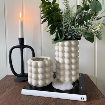 YANWE1 Ceramic Bubble Vases Set - Boho Home Decor
