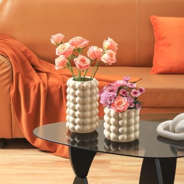 YANWE1 Ceramic Bubble Vases Set - Boho Home Decor