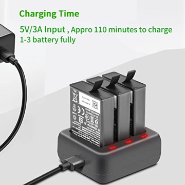 Hanatora DJI Osmo Action Battery Charger for Quick Charging