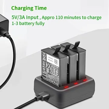 Hanatora DJI Osmo Action Battery Charger for Quick Charging