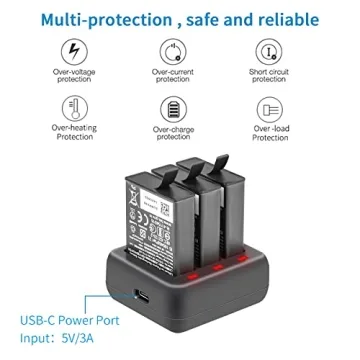 Hanatora DJI Osmo Action Battery Charger for Quick Charging