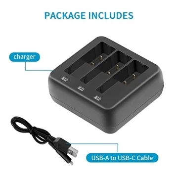 Hanatora DJI Osmo Action Battery Charger for Quick Charging