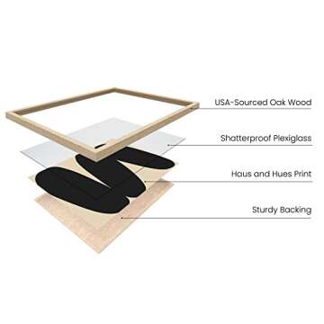 HAUS AND HUES Scandinavian Wall Art Abstract Art Prints - Mid Century Modern Art Wall Decor